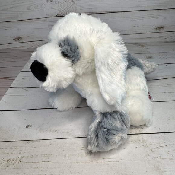 Ganz HM430 Misty Puppy Plush Gray White Dog 8" Stuffed Animal Toy Soft Cuddly - Picture 3 of 14